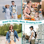 Dog Backpack Carrier, Thick Straps & Cushion, Pet Sling Front Backpacks - Image 8