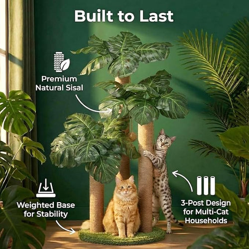 31.5Inch Cat Scratching Post, Cat Scratcher Tree - Image 2