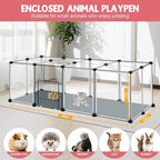 20 Panels Small Animals Playpen, Portable Plastic Enclosure Cage - Image 3