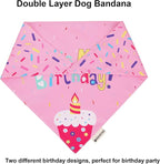 ADOGGYGO Dog Birthday Bandana Scarf and Puppy Girl Birthday Party Hat - Image 5