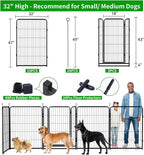 Dog Playpen Outdoor Extra Wide 24 Piece Panels Heavy Duty Dog Fence 47" Height - Image 3