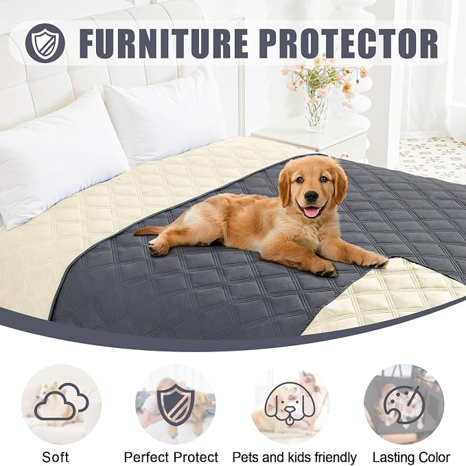 Smiry Waterproof Dog Bed Cover Blanket 68x82, Soft Reversible Pet Blanket - Image 8
