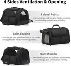 FUKUMARU Cat Carrier, 4 Mesh Windows Small Dog Carrier, 4 Storage Pockets Cat - Image 4