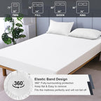 Twin Mattress Protector Waterproof, Fitted Sheet Style Breathable Mattress Cover - Image 6