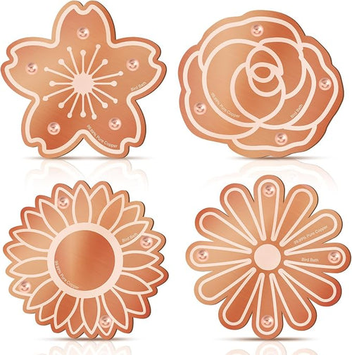 4 Pack Bird Bath Copper Disk Bird Bath Purification Disk by Purpeak