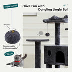 DUMOS 54-inch Indoor Cat Tree Tower –Multi-Level Pet House - Image 5