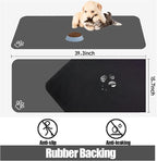 Large Pet Feeding Mat, Non Skid Cat Bowl Mat, No Stains Quick Dry - Image 3