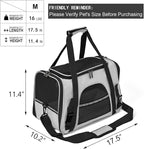 Dog Cat Carrier Soft for Small Pet Up to 16 Lbs TSA Airline Approved Travel - Image 2