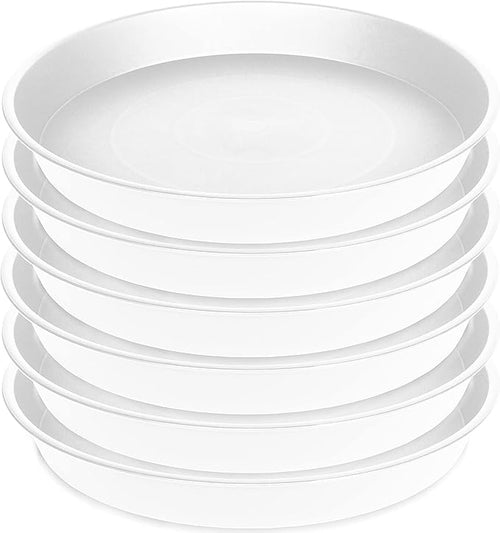 6 Pack of 12 inch Plant Saucer, Heavy Duty Plastic Plant Saucer 12" Round by Bleuhome
