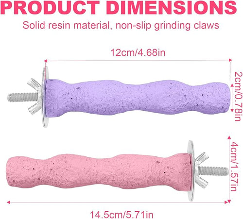 2pcs Bird Beak Grinding Stone, Resin Anti-Slip Beak Grinder Stone Bird Nail - Image 2