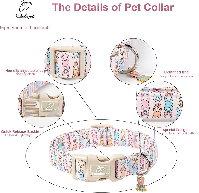 Easter Dog Collar for Medium Dogs - Image 3