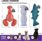 Dog Toys for Aggressive Chewers, 3 Pack Indestructible Dog Chew Toys, Super - Image 2