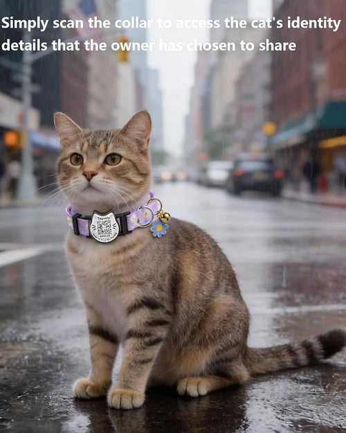4 Pack-QR Code Cat Collar Breakaway Safe - Image 2