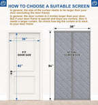 Magnetic Thermal Insulated Door Curtain Cover Block fit 36x82inch Door - Image 2