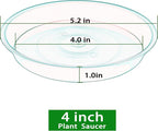 6 Pack Plant Saucer 4 5 inch, Heavy Sturdy Plant Drainage Tray - Image 2