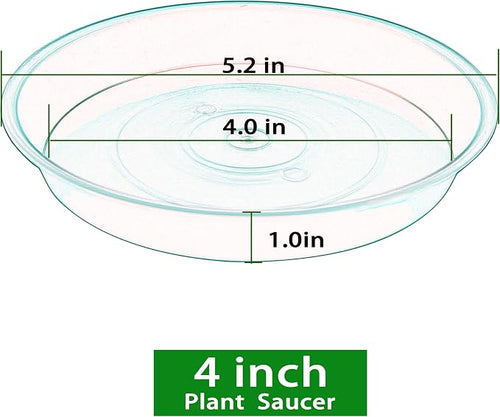 6 Pack Plant Saucer 4 5 inch, Heavy Sturdy Plant Drainage Tray - Image 2