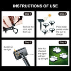 Animal Paw Print Solar Lights Outdoor Garden Decor, 8 Pack Paw Print Lights - Image 5