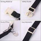DOGWONG Cotton Hemp Dog Collar, Heavy-Duty Black Dog Collar Adjustable Soft - Image 2