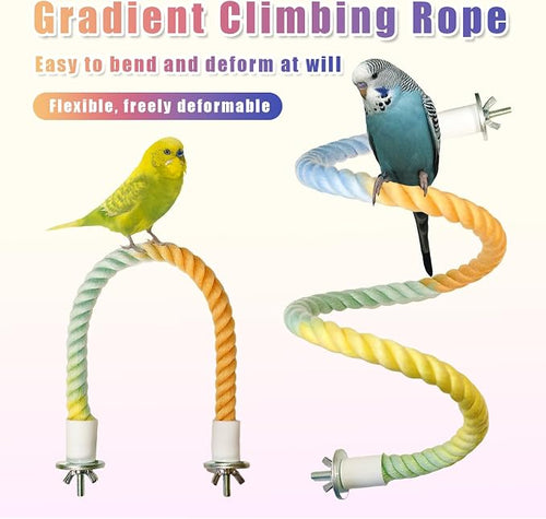 3PCS Parrot Perch, Soft Rope Bird Perches - Image 2