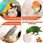 12 Pack Bird Toy Sola Balls, Natural Parrot Soft Chew Shredding & Foraging Toy - Image 5