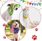 Weewooday 9 Pcs Holiday Dog Bandanas St' Patrick's Day Easter Bandanas Birthday - Image 6