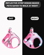 M Red Soft Mesh Dog Harness and Leash Set, No Escape Puppy Harnesses - Image 3
