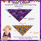PAWCHIE Dog Halloween Bandanas 4 Pack, Reversible Pumpkin Dogs Scarf Bibs - Image 2