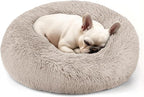 Dogs Bed for Small Dogs, Anti-Anxiety Washable Round Bed by Hoewina