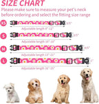 QQPETS Adjustable Soft Dog Collar: Print Flower Pink Multicolor Cute Patterns - Image 6