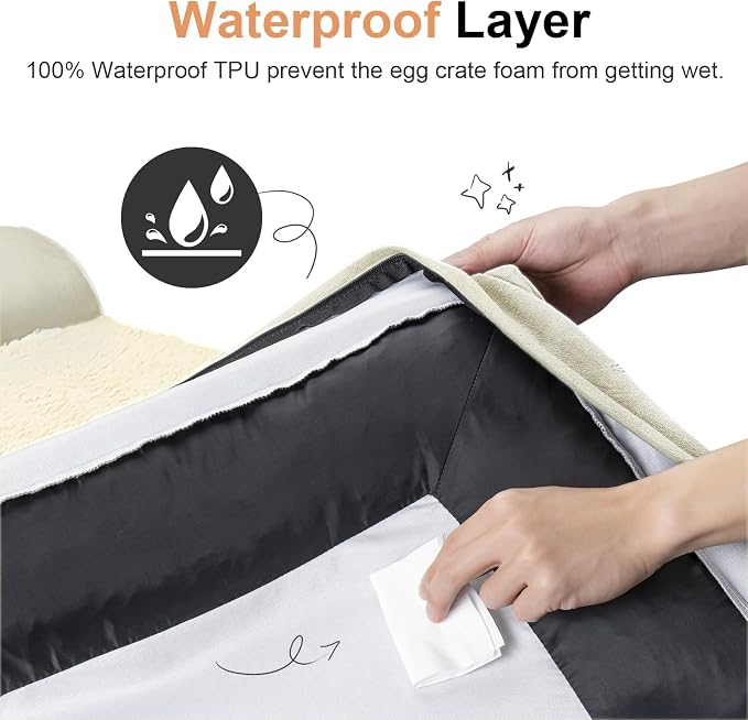 Large Dog Bed Orthopedic Washable: Beds Bolster XL Bed Large Big Dogs Egg Crate - Image 4