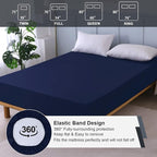 Waterproof Mattress Protector Full, Fitted Sheet Style Breathable Mattress Cover - Image 5
