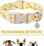 Adjustable Floral Dog Collar, Lightweight Quick-Release Buckle Collar - Image 6