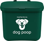 Small Hanging Wastebasket for Dog Poop in Green by RecyclingRules