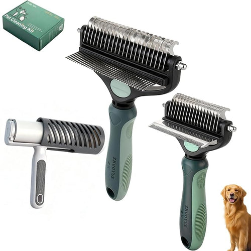 3-in-1 Deshedding Dog Brush, Deshedding Dog Grooming Brush & Undercoat Rake by Unknown
