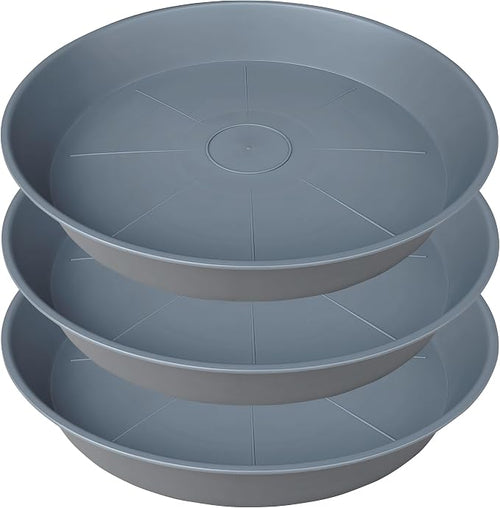 3 Pack of 25 26 inch Plant Saucer, 4.2" Depth, Large Deep Plastic Flower by Bleuhome