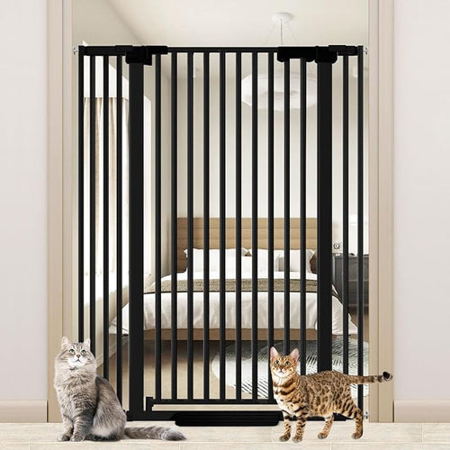 51'' Extra Tall Cat Gate for Doorways Hallways 30-40.9'' Wide, Pressure Mounted by Amibud