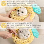 ANWA Adjustable Cat Cone Collar Soft, Cute Cat Donut Collar After Surgery - Image 5