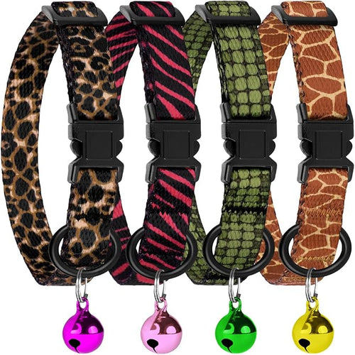 4PCS Breakaway Cat Collars by BUDKAS