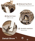 SYANDLVY Small Leopard Print Cat Tree - Image 4
