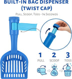 2-in-1 Pooper Scooper with Bag Attachment, Cat Litter Shovel Scoop with Bag - Image 2