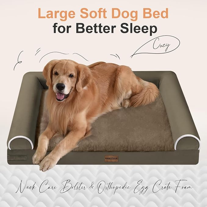 Large Dog Bed Orthopedic Washable: Jumbo Dog Bed Bolster Extra Large Dogs Egg - Image 2