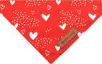 Realeaf Valentine's Day Dog Bandanas 2 Pack, Reversible Red Plaid Heart Dog - Image 4
