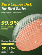 Mellbree 2-Pack Bird Bath Copper Disk, 0.6mm Reinforced 99.99% Pure Copper - Image 4
