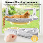 Cat Window Perch, Glow in The Dark Cordless Foldable Pet Hammock Bed - Image 2