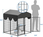 4x4x4.5ft Outdoor Dog Kennel, Metal Heavy Duty Dog Run - Image 3