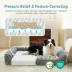Faux Fur Orthopedic Dog Bed, Super Soft Large Dog Bed, Supportive Foam Bolster - Image 2