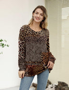 YESNO Women Christmas Sweater Graphic Printed Oversized Pullover Sweaters - Image 3