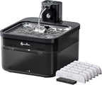 DownyPaws Cat Water Fountain Stainless Steel Cordless, 84oz/2.5L Fursink by DownyPaws