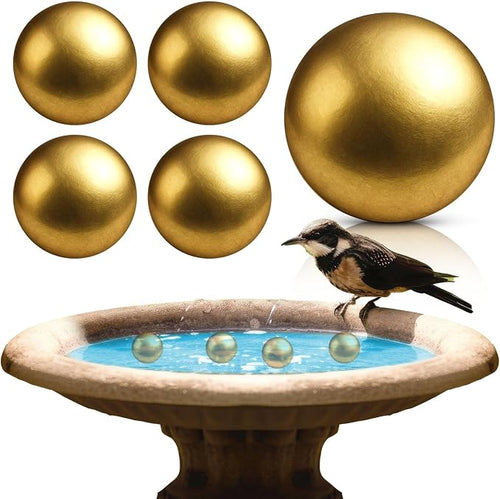 4 Pcs Bird Bath Copper Disk Balls, Spherical Design Purity Disk by Unknown