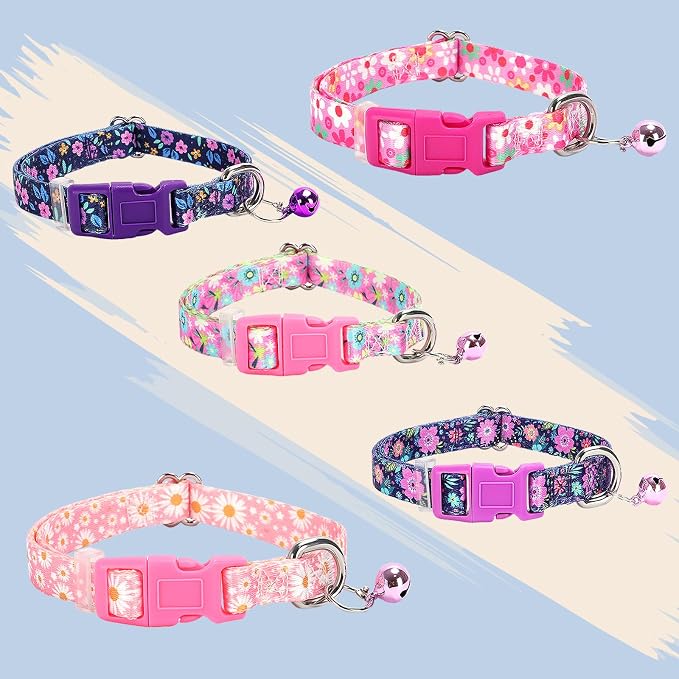 Small Dog Collar with Bell，Nylon - Image 5